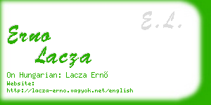 erno lacza business card