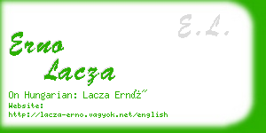 erno lacza business card